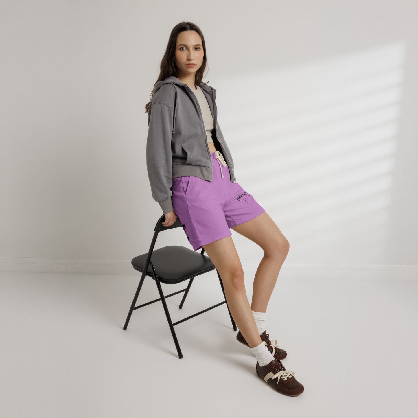 Fleece Sweat Shorts — Raven Bone Graphic Casual Lounge Shorts