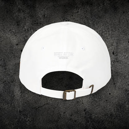 Ember Raven Dad Cap — Minimal Dark Bird Logo Baseball Hat