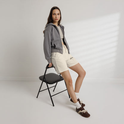 Fleece Sweat Shorts — Raven Bone Graphic Casual Lounge Shorts