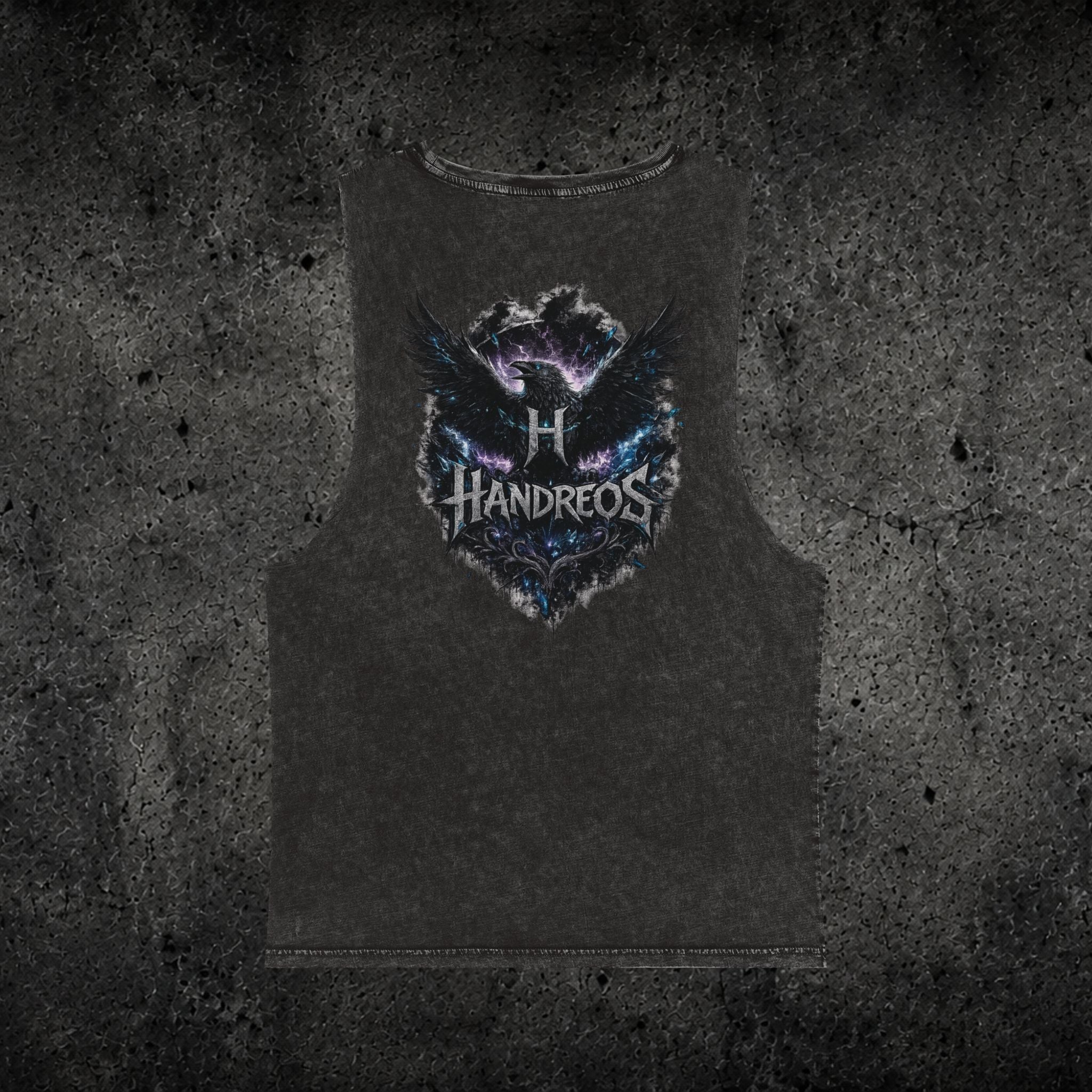 Handreos Logo Stonewash Tank Top — Graphic Muscle Tee