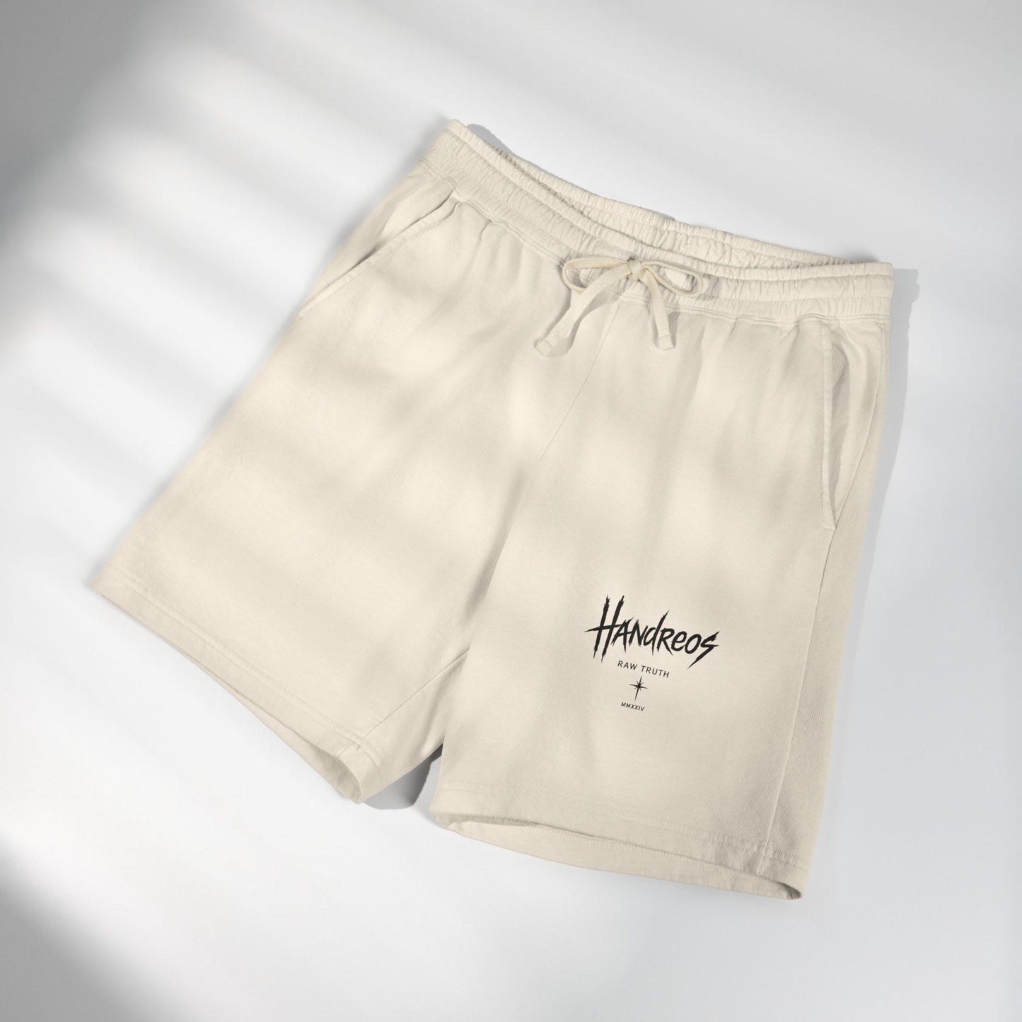 Fleece Sweat Shorts — Raven Bone Graphic Casual Lounge Shorts