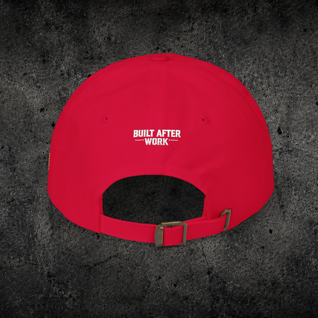 Ember Raven Dad Cap — Minimal Dark Bird Logo Baseball Hat