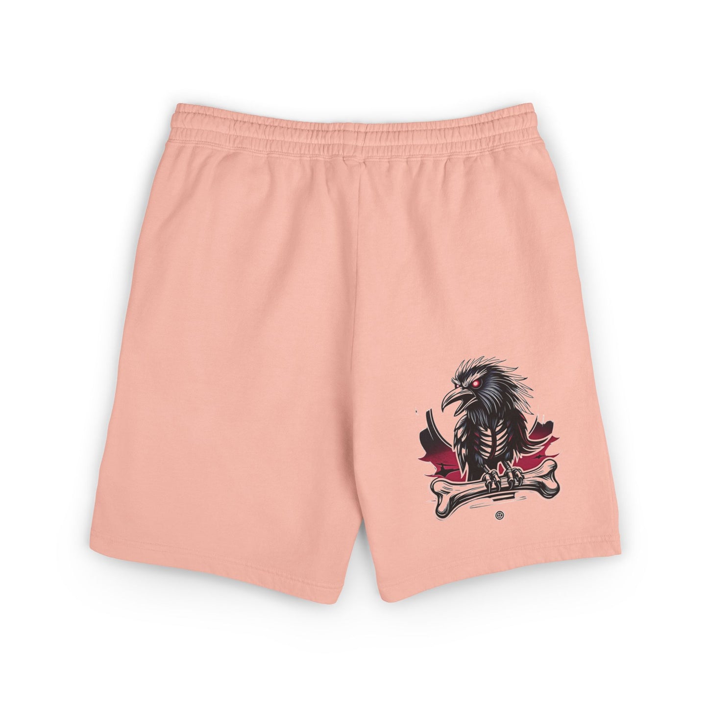 Fleece Sweat Shorts — Raven Bone Graphic Casual Lounge Shorts