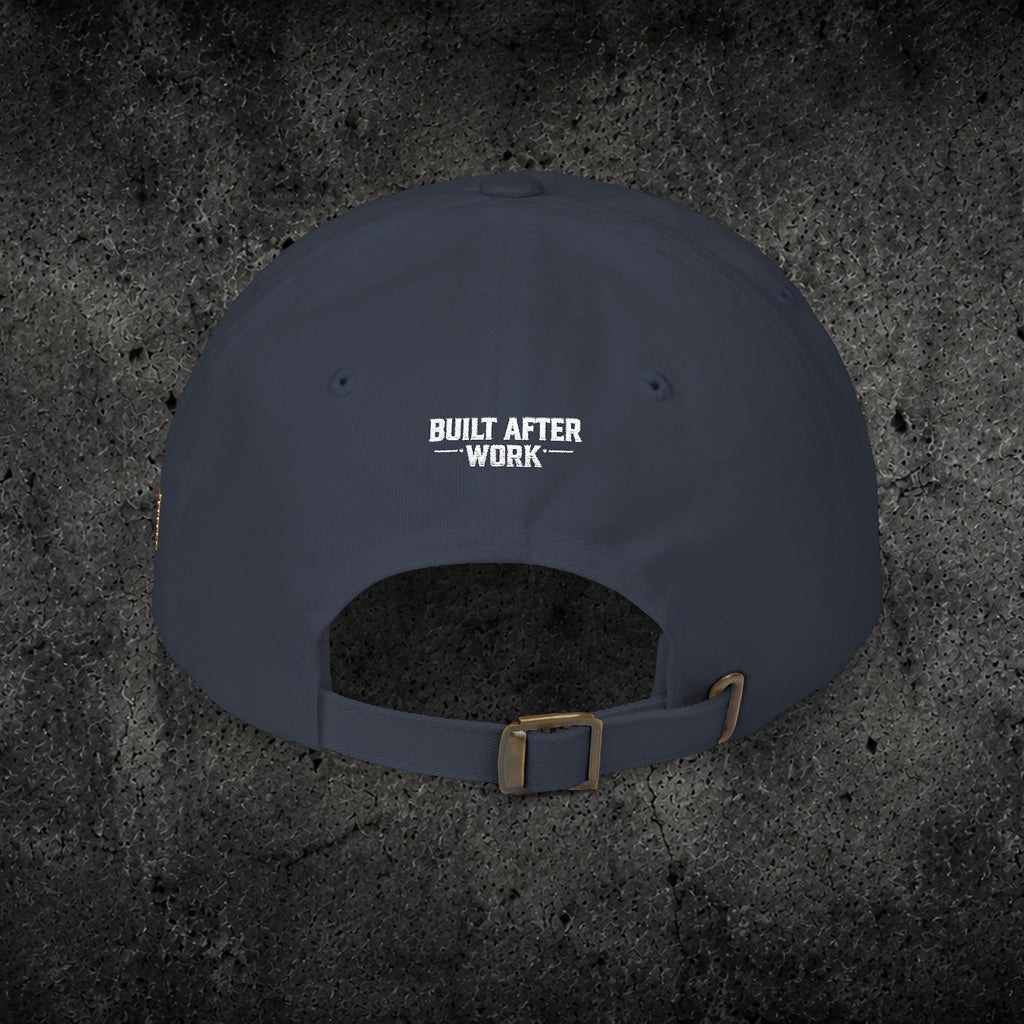 Ember Raven Dad Cap — Minimal Dark Bird Logo Baseball Hat