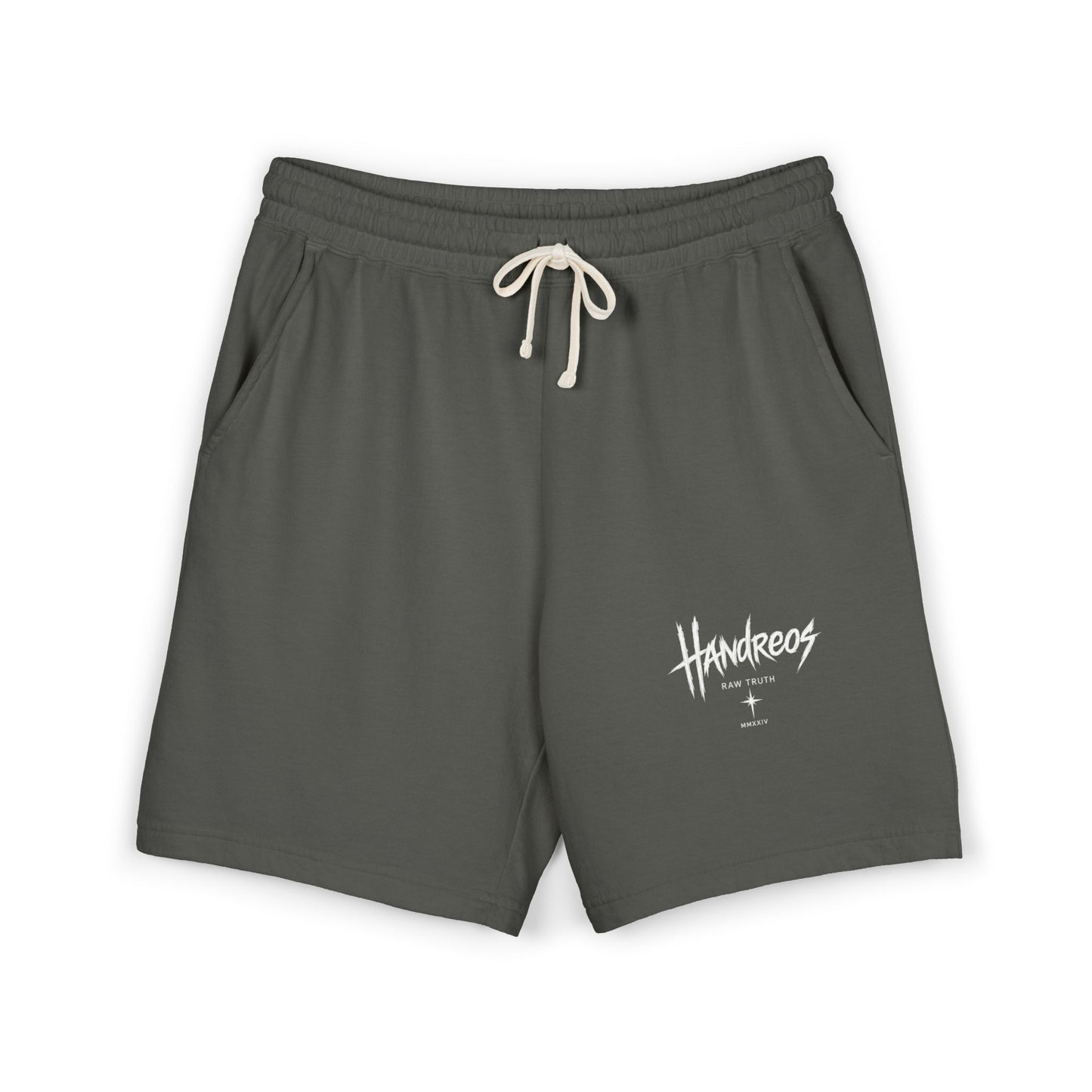 Fleece Sweat Shorts — Raven Bone Graphic Casual Lounge Shorts