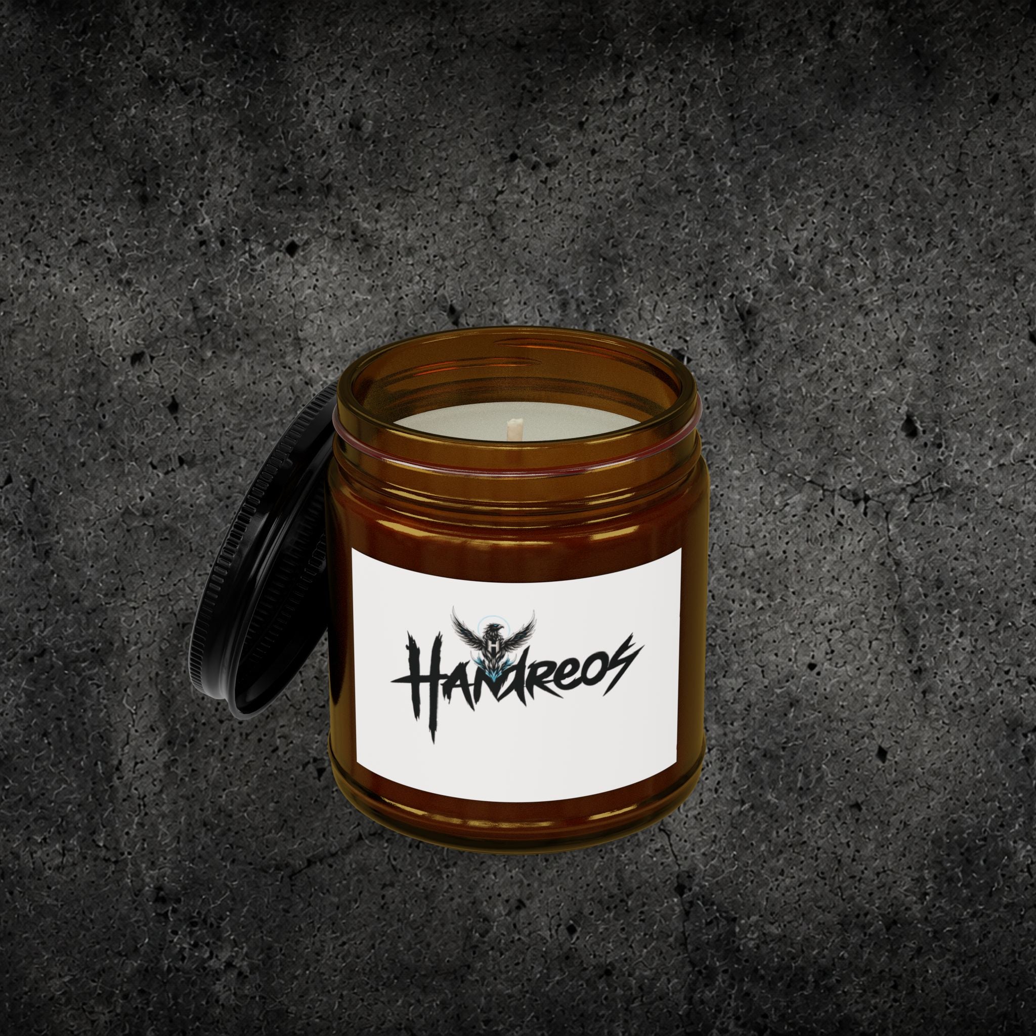Soy Candle — Amber Jar Scented Candle with Black Lid (4oz & 9oz)