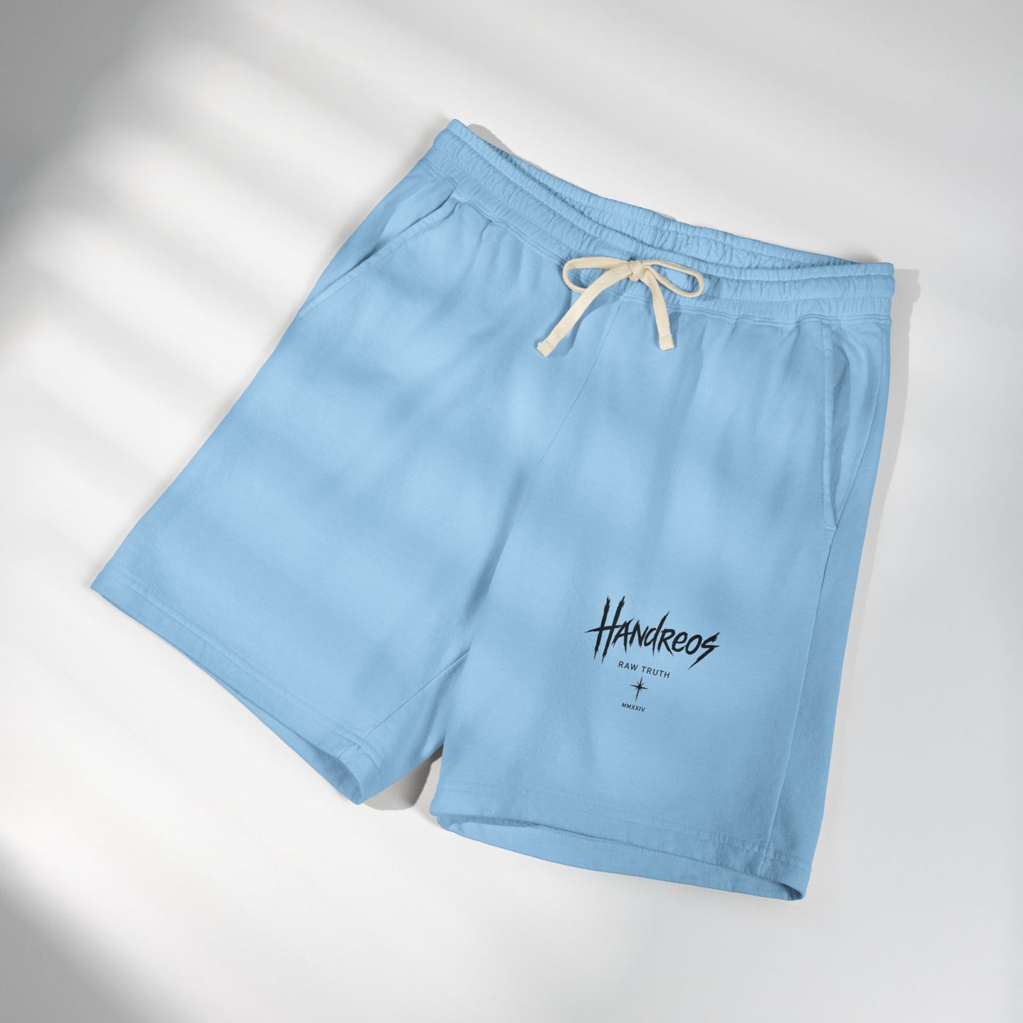 Fleece Sweat Shorts — Raven Bone Graphic Casual Lounge Shorts