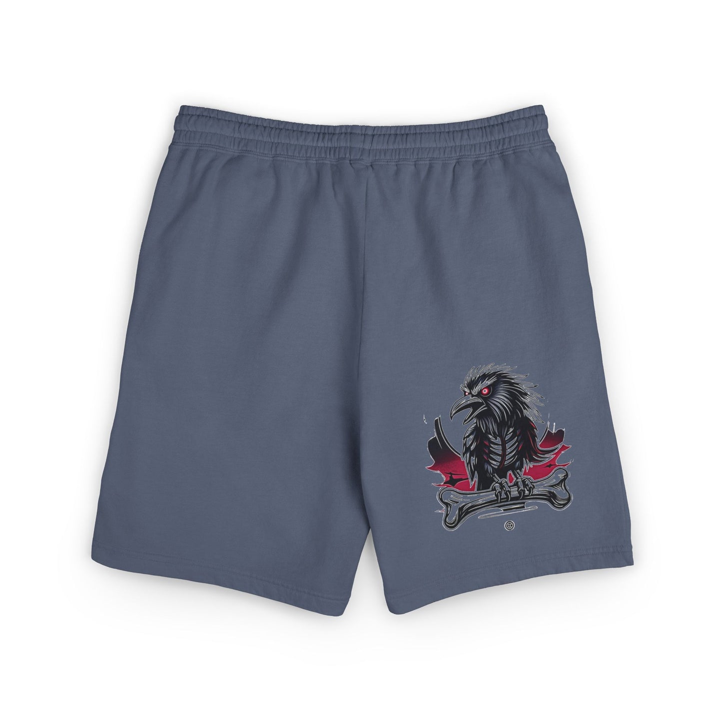 Fleece Sweat Shorts — Raven Bone Graphic Casual Lounge Shorts