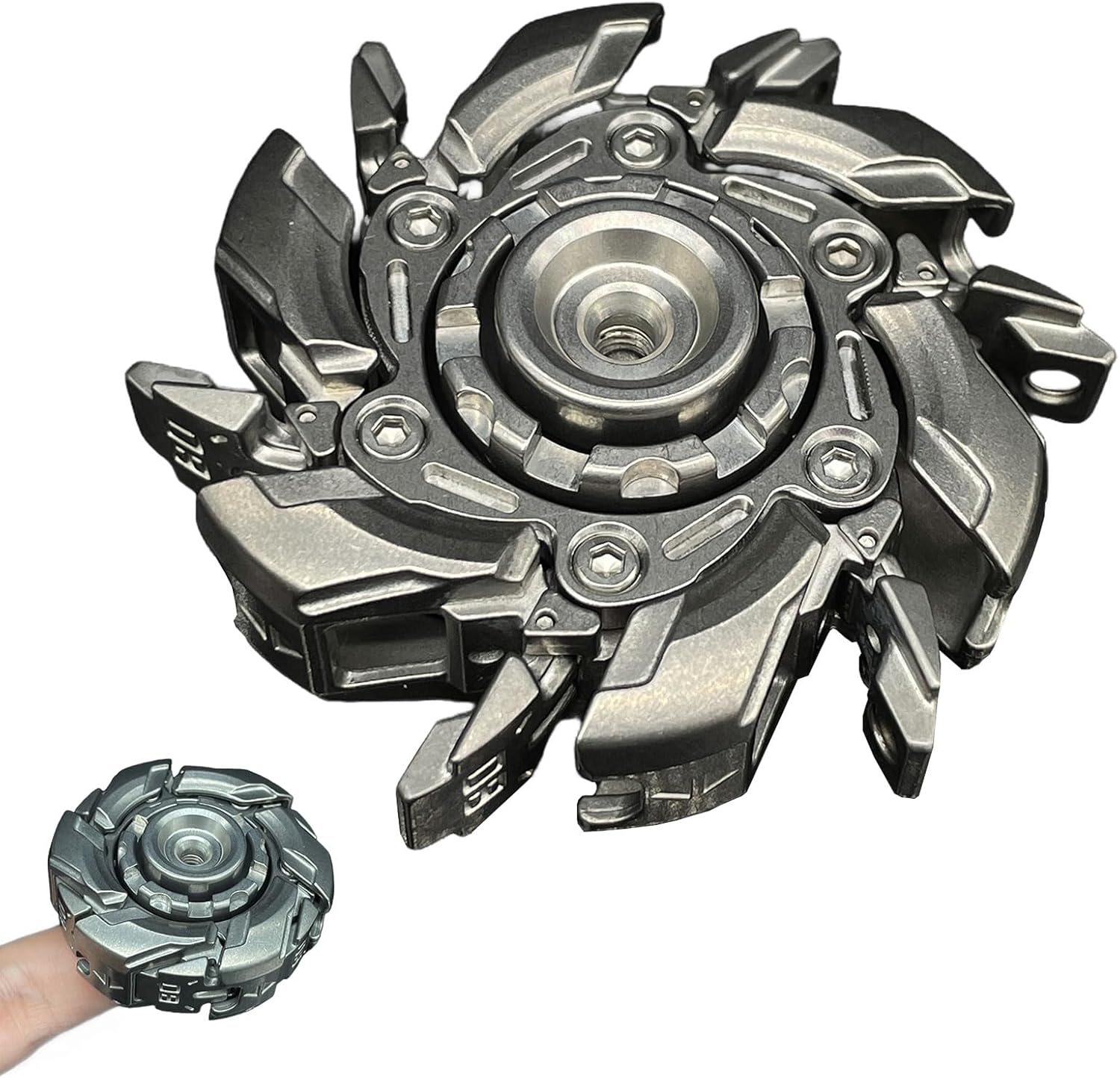 Metal Deformation Mecha Fidget Spinner - EDC Hand Spinner for Stress Relief and Anxiety Management, Ideal Office Desk Toy, Perfect Gift for Boyfriend and Father (Silver)