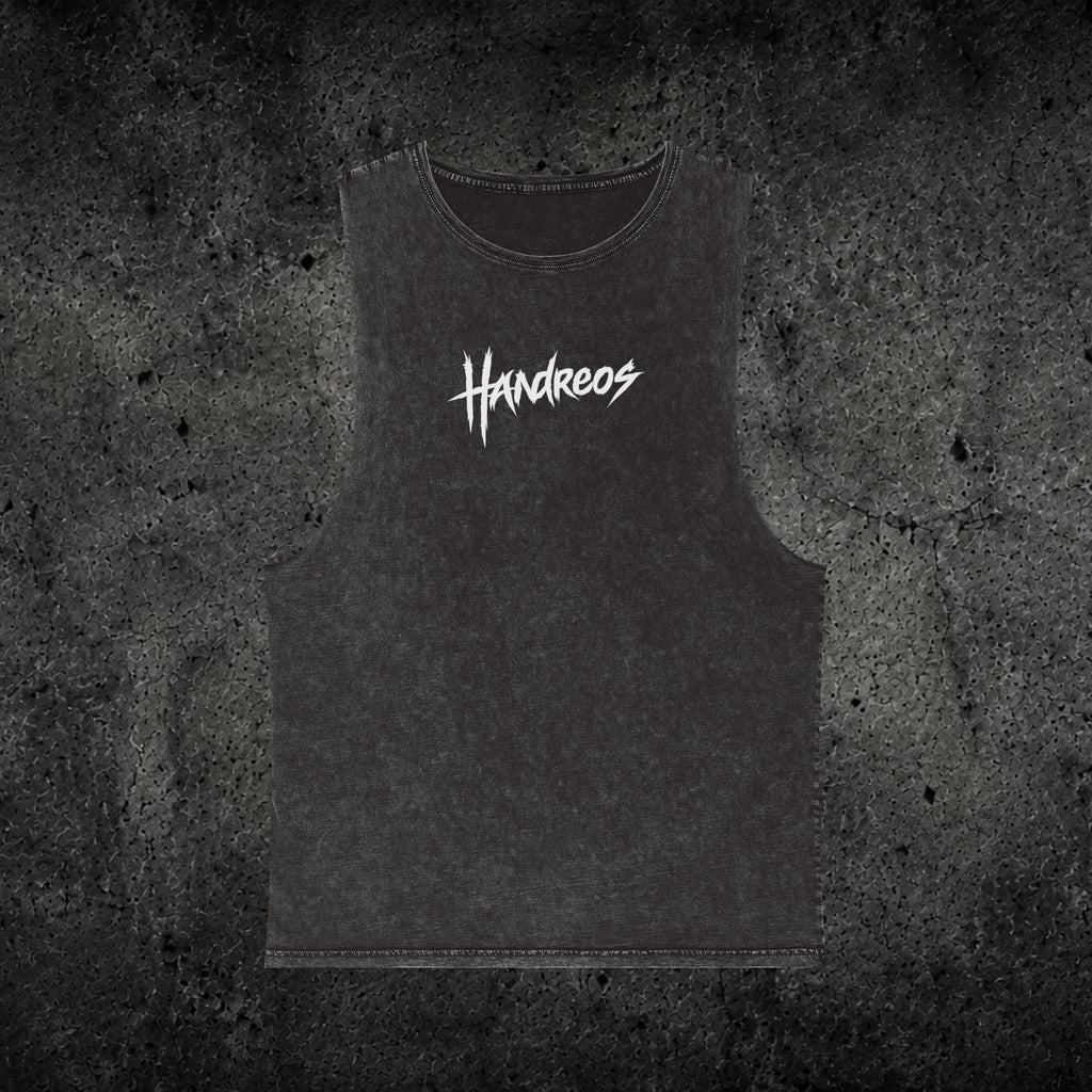 Handreos Logo Stonewash Tank Top — Graphic Muscle Tee