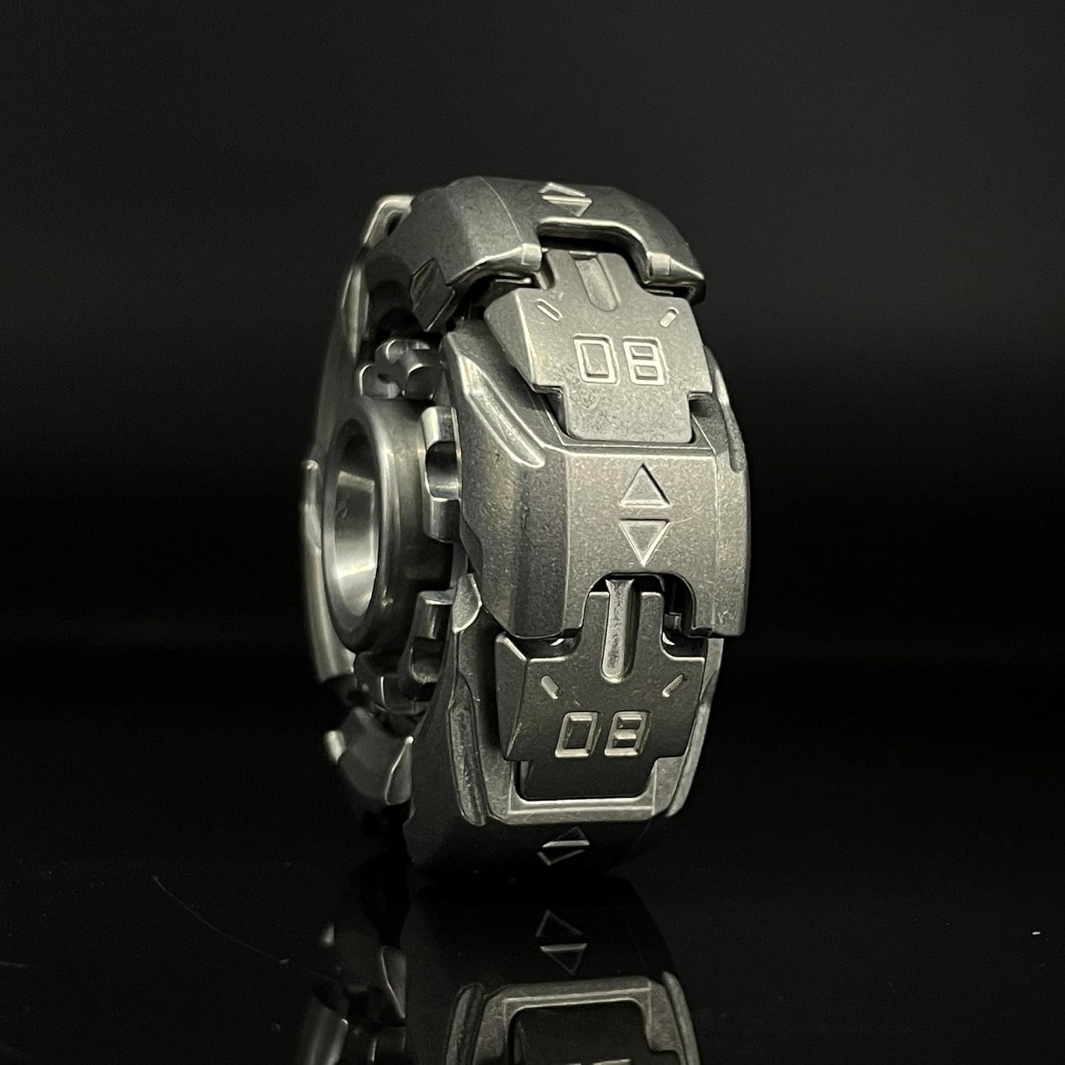 Metal Deformation Mecha Fidget Spinner - EDC Hand Spinner for Stress Relief and Anxiety Management, Ideal Office Desk Toy, Perfect Gift for Boyfriend and Father (Silver)