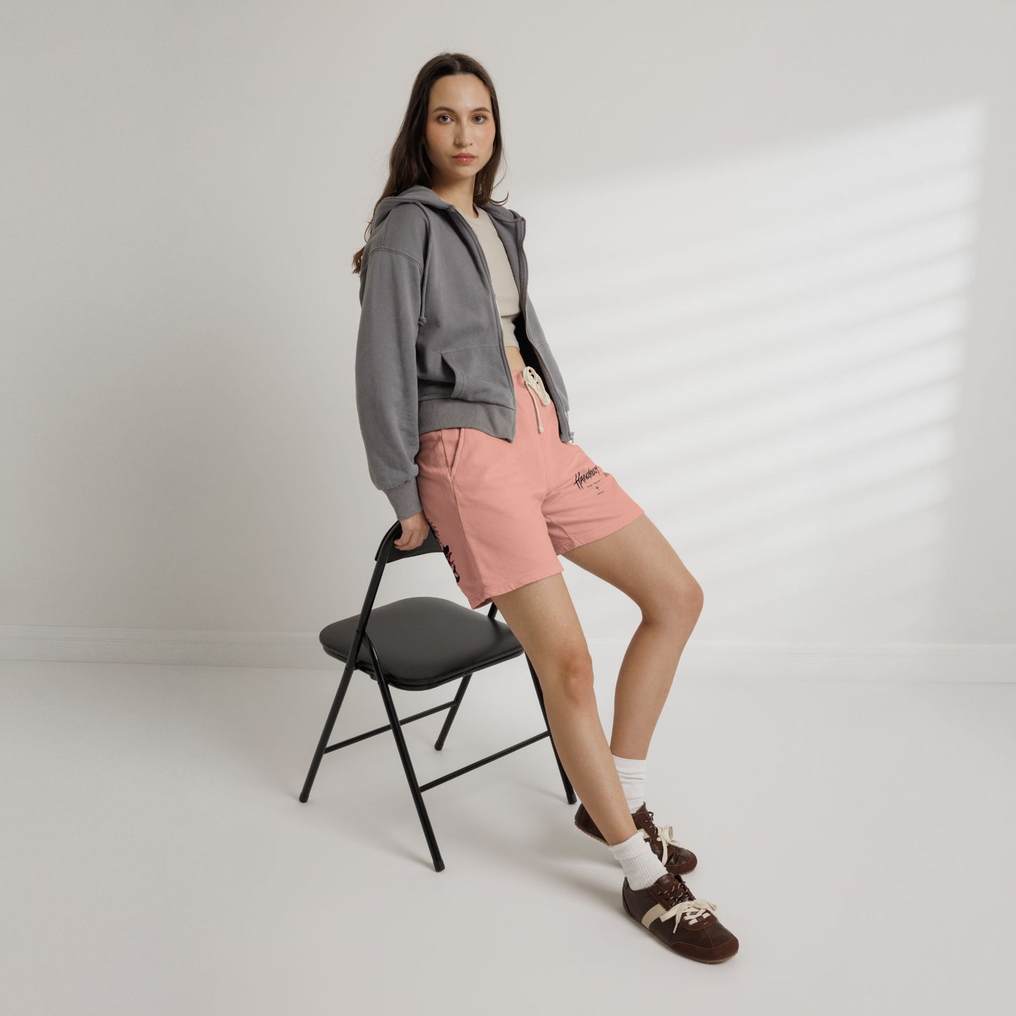 Fleece Sweat Shorts — Raven Bone Graphic Casual Lounge Shorts