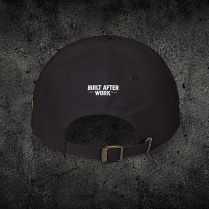 Ember Raven Dad Cap — Minimal Dark Bird Logo Baseball Hat