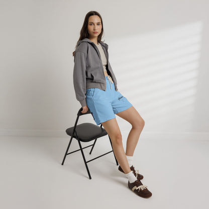 Fleece Sweat Shorts — Raven Bone Graphic Casual Lounge Shorts