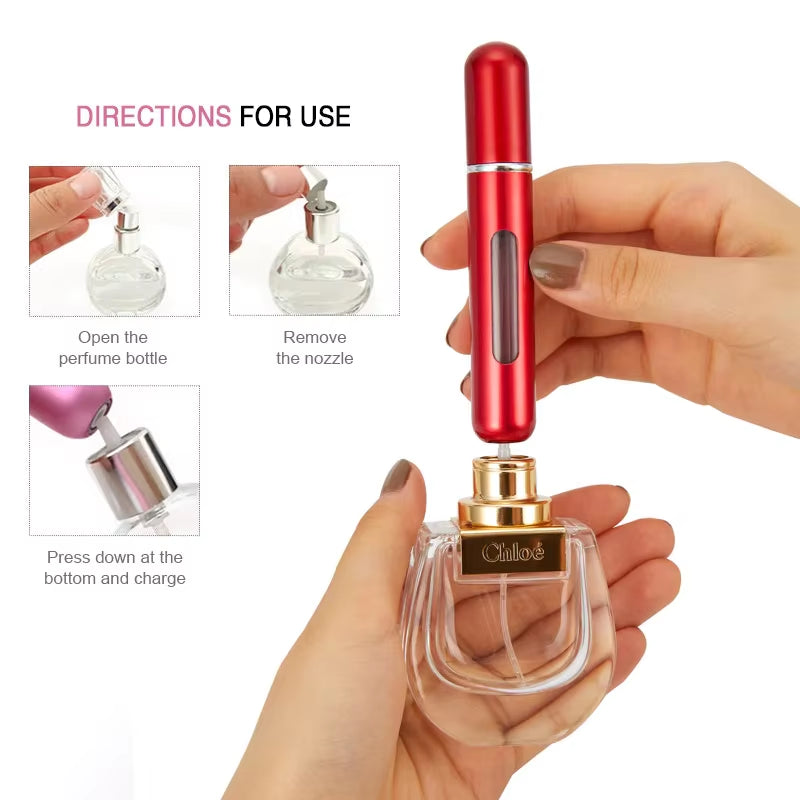 Elegant Travel Perfume Atomizer – Refillable Mini Spray Bottle (5ml / 8ml)